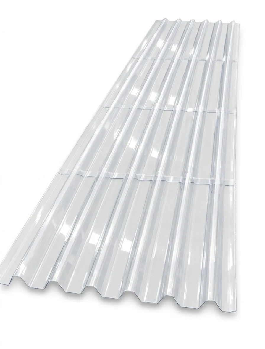 Teja Policarbonato Trapezoidal Transparente — Luz natural sin electricidad · Compatible con polipropileno trapezoidal